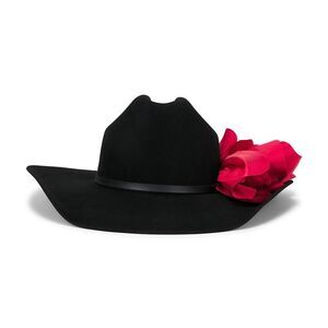 WILLY CHAVARRIA Flower Hat in Black NWT MSRP: $550